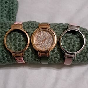 Elegant Gold and Silver Women's Watch Set